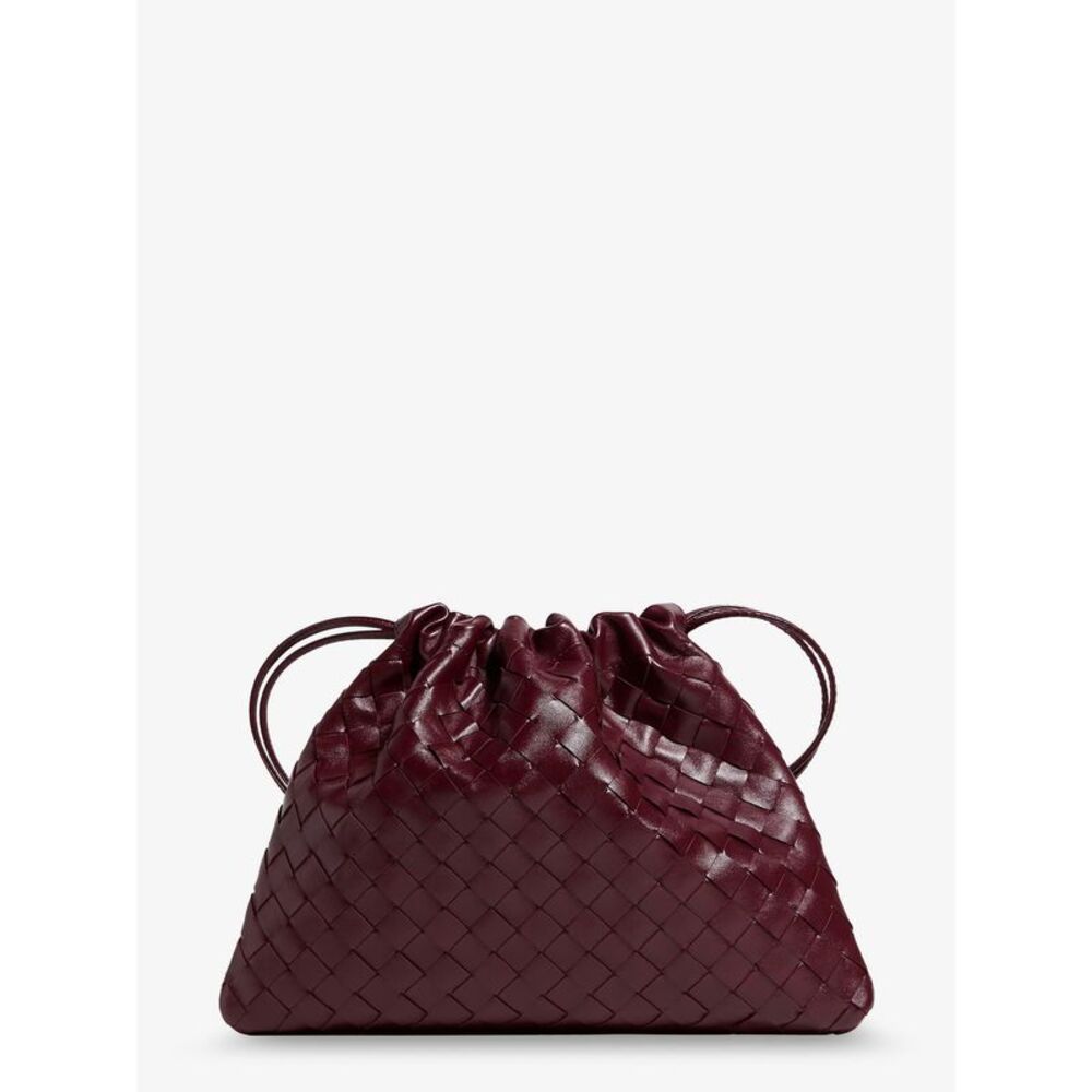 Bottega Veneta Women Medium Dustbag Leather Clutch Bag With Woven Effect
